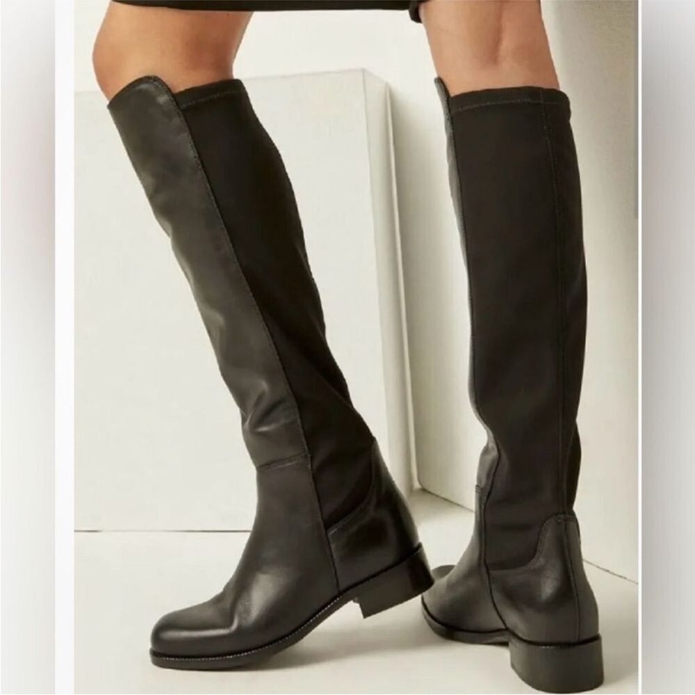 LA CANADIENNE Size 7.5 Serena Black City Dry Knee High Boots Tall